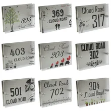 Персонализированная Современная дверная табличка с номером дома Акриловая матовая уличная табличка стеклянная столешница