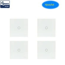 Coolcam 4 шт./лот Z-wave светильник переключатель 1 комплект в стену сенсорная панель устройство для умного дома 1CH домашняя Автоматизация Z Wave Plus беспроводной