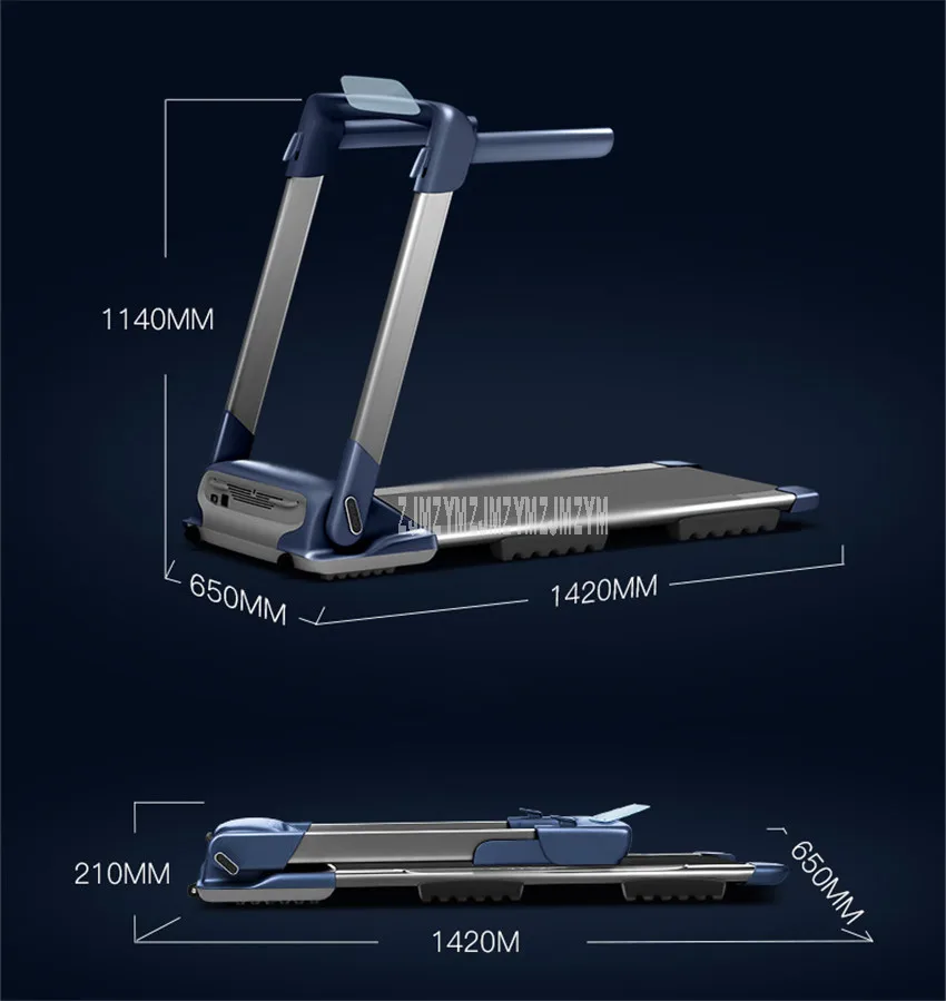 T3 светодиодный Дисплей интеллектуальные складной мини-беговая дорожка ультра-тихий 43*125 см БЕГОВОГО Indoor Семья тренажер для фитнеса