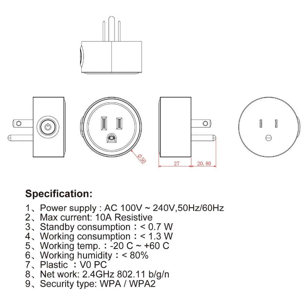 [] Tonbux US Smart Plug, WiFi Пульт дистанционного управления с Alexa, синхронизация включения/выключения питания, Samrt Google Home электрическая мини-розетка