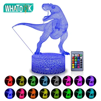 

Remote 3D Night Light Dinosaur LED Desk Nightlight Lighting Decor Table Lamp Baby Kids Child Birthday Holiday Girl Friend Gift