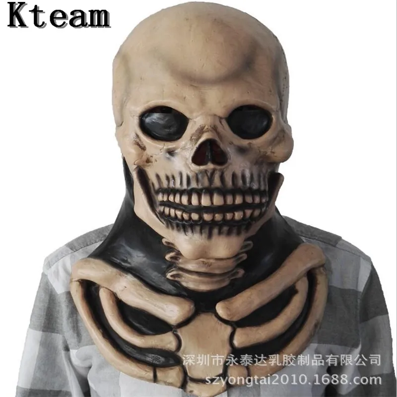 

Top Grade Scary Monster Skeleton Costume Latex Ghost Mask Alien Freddy Kluge Gollum Horror Skull Zombie Masks For Cosplay