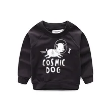 Ins/Лидер продаж, свитер высокого качества для мальчиков и девочек Детские хлопковые Модные топы с длинными рукавами и принтом собаки из мультфильма, рубашки для детей 1-6 лет