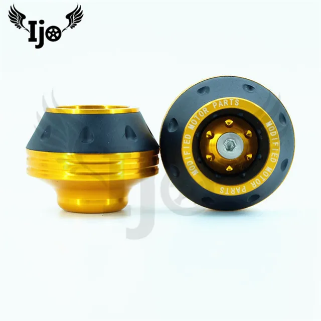 wheel protection motorbike crash pads colorful Protector motorcycle crash protect motocross crash pad wheel frame slider moto Gold