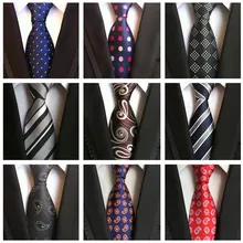 8 см модные галстуки для мужчин Свадебные Пейсли Цветочный полиэстер горошек Полосатый галстук широкий галстук Вечерние F бизнес