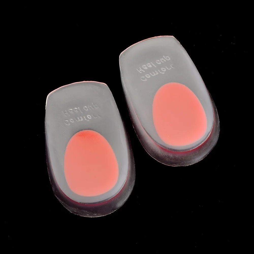 Pair Silicone Cushion Gel Shoes Pads Insoles Massager Inserts Heel Pain Spur LOT