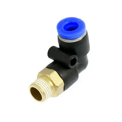 

6mm OD Tube to 9.5mm M Thread Air Elbow Connector Quick Fitting