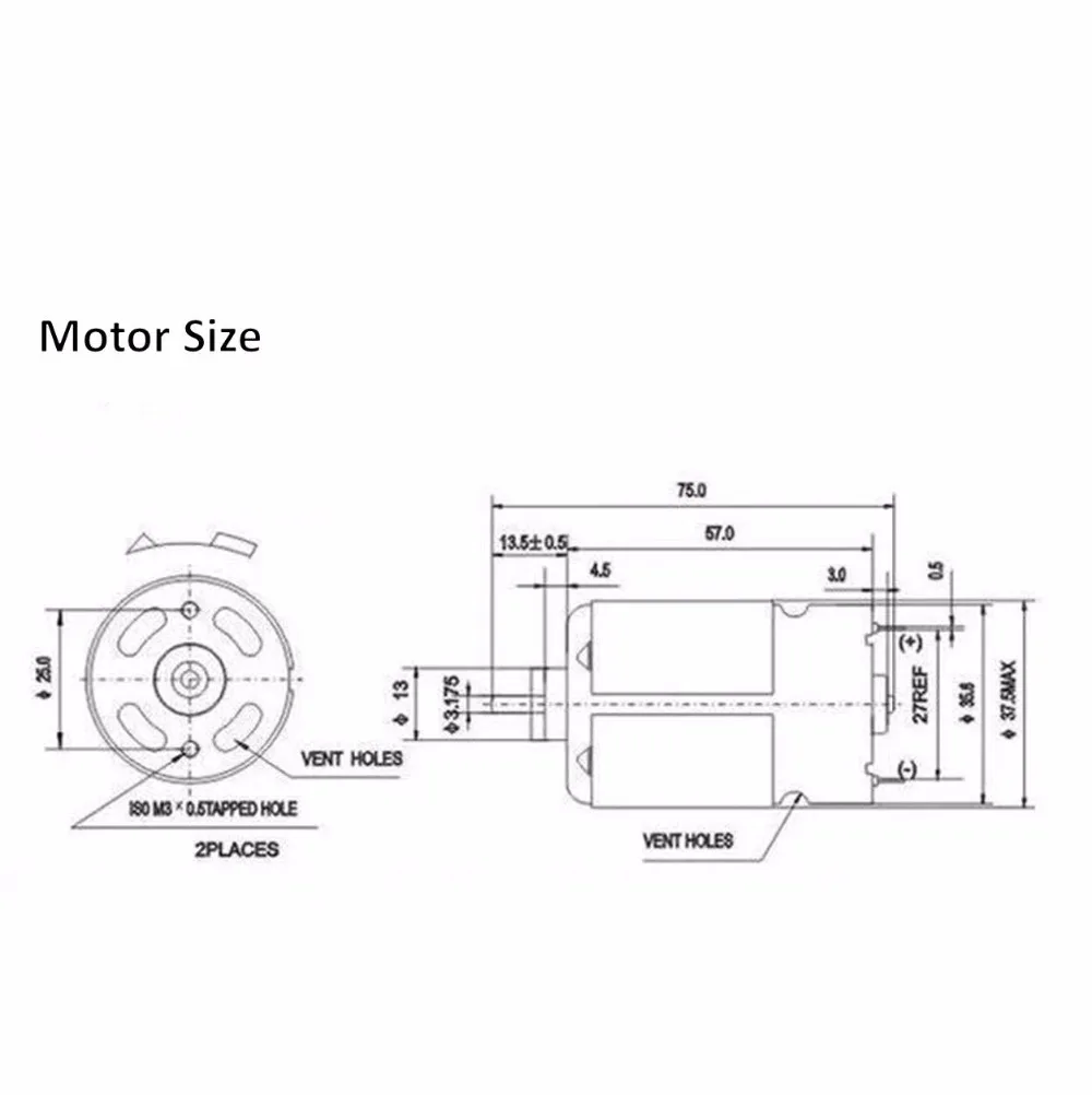 High-Performance DC RS550 Motor with 13 Teeth Gear for Cordless Power Tools - Replacement Spare Part