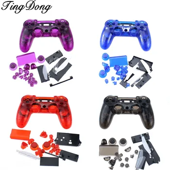 

Transparent Clear black For Sony Playstation 4 PS4Front Back Housing Shell Case Cover Gamepad Controller Old Version jds-010