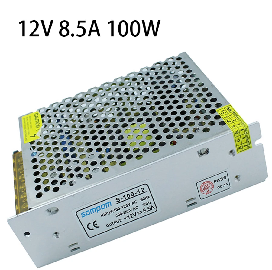 DC12V 8.5A 100 W Питание адаптер переключение трансформаторов AC100V 220 V постоянного тока