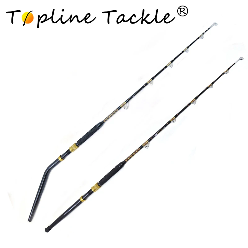 

Topline Tackle 80lbs;100lb6'6 trolling rodPacific Model R vara de pesca sea boat trolling rods Bent and straight butt