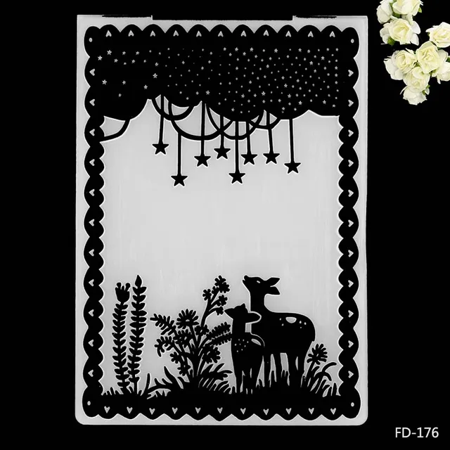 Kinds of Embossing Folders Plastic Scrapbooking For DIY Scrapbook Album Card Decorating Tool Crafts Card Paper Making Decoratio fd176