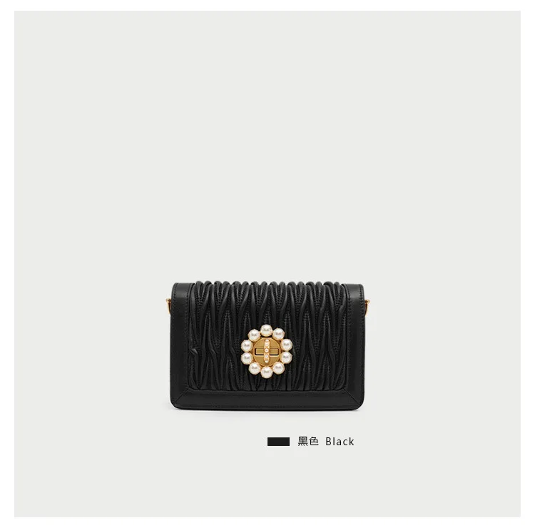

free shipping sheepSkin fold new winter socialite small sweet wind one shoulder her small bag