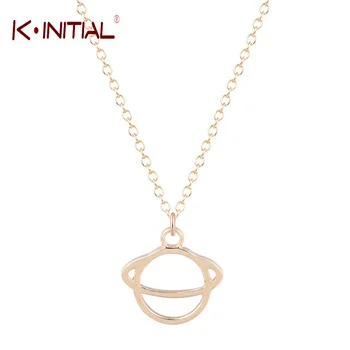 1Pcs Drop Shopping India Charm Pendants Necklace Saturn Necklace Vintage Planet Jewelry UFO Space Choker Necklace Skyrim Bijoux
