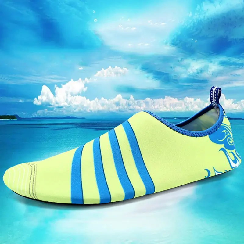 Для мужчин женщина Унисекс Босиком кожа носок полосатые пляжные бассейн тренажерный зал воды Aqua носки пляжные Плавание Upstream обувь