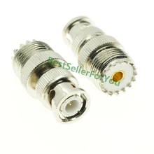 Nova UHF Feminino SO-239 SO239 plug para BNC Macho conector do adaptador RF jack PL259