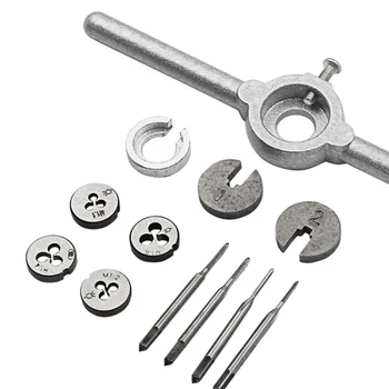 

M1-M1.6 Dropship Mini HSS Metric Taps Dies Wrench Handle Kit Screw Thread Making 1 set