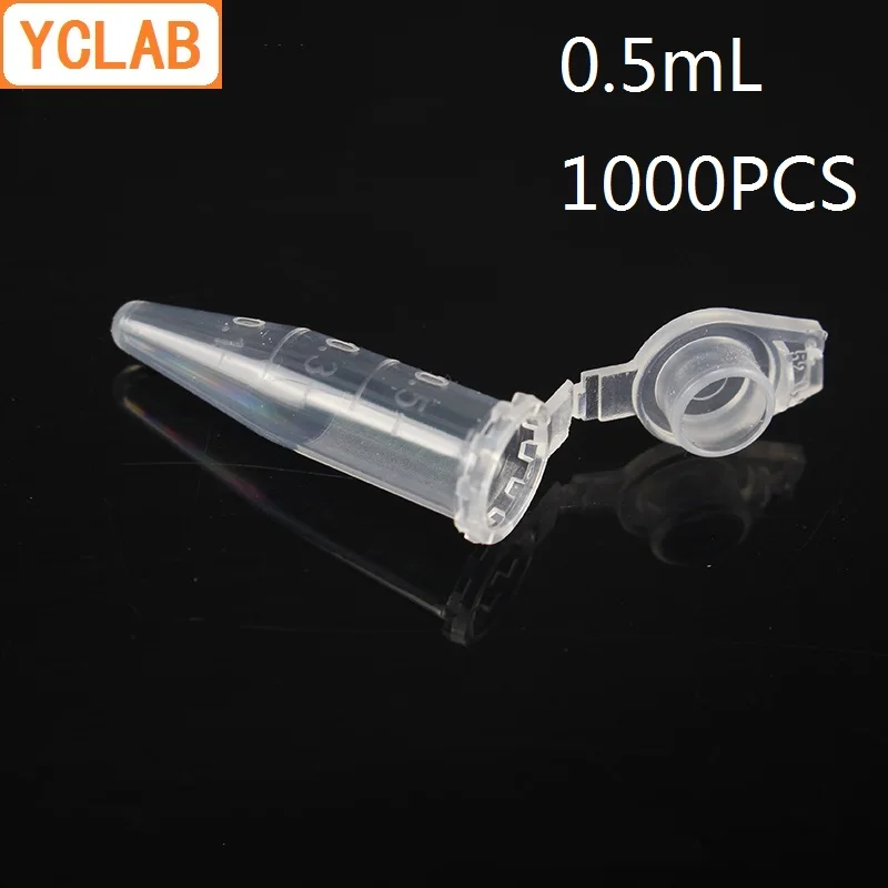 YCLAB 1000 шт 0,5 мл центрифужная трубка EP пластиковое Коническое дно соединить с крышкой и градацией этилена пропилена