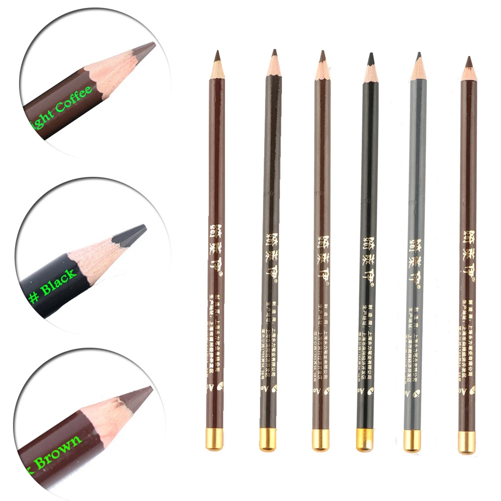 

1PC makeup Eyebrow Enhancer waterproof eyebrow pencil pen high quality 6 colors dark brown eye brow pencil