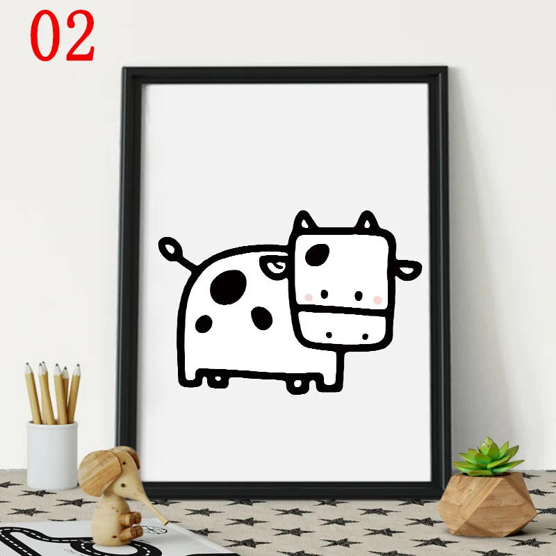 Nordic-Posters-Nursery-HD-Prints-For-Baby-Room-Painting-Cute-Cow-Deer-Animal-Wall-Art-Canvas (2)