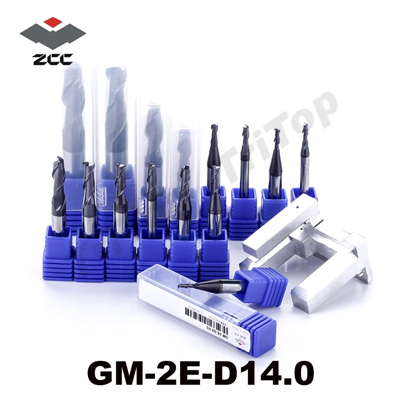 

High qualityZCC.CT GM-2E-D14.0 cnc coated tungsten solid carbide end mills 2 flute 14.0mm diameter end mill milling cutter