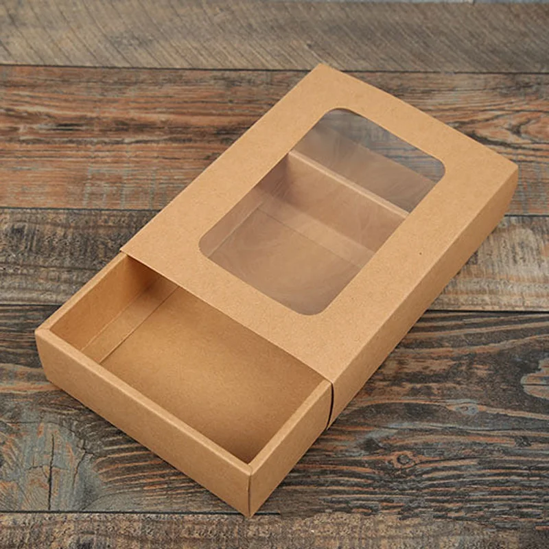 300pcs/lot 18.5*14*4.5cm kraft paper Gift boxes kraft