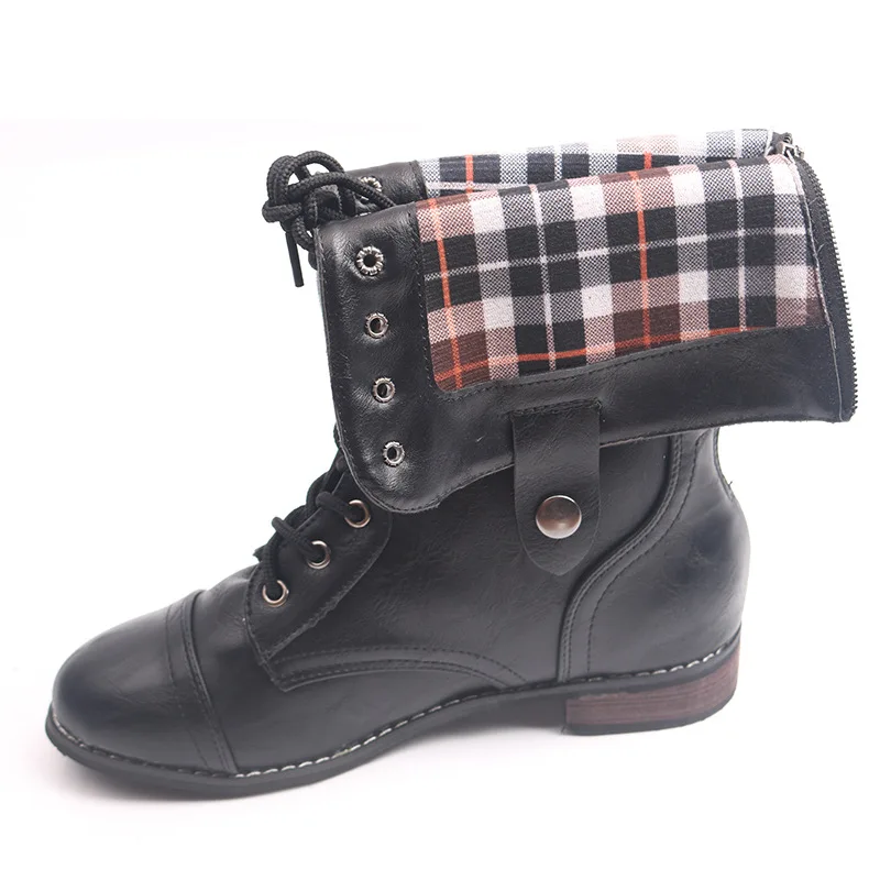 Autumn-winter-faux-leather-shoes-women-lace-up-retro-riding-mid-calf-boots-ladies-low-heels(6)