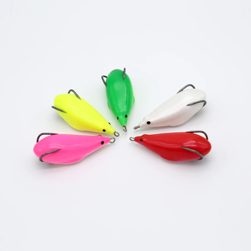 

Artificial Bait Frog Lure Double Hook 6cm 11g Fishing Soft Frog lure Black Fish Killer Fishing Frog bait