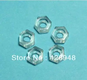 

New m3 plastic nuts transparent insulation hex nuts 1000 pcs/lot