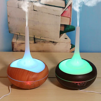 

Wood Aroma Essential Oil Diffuser Electric Air Humidifier 240ML Aromatherapy Oil Diffuser Mist Maker For Home With Night Lights