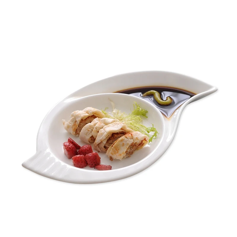 Irregular Shape Ceramics Dinner Plate Assorted Porcelain Box Off Dessert Serving Dish Tableware for Salad Biscuits and Ice Cream