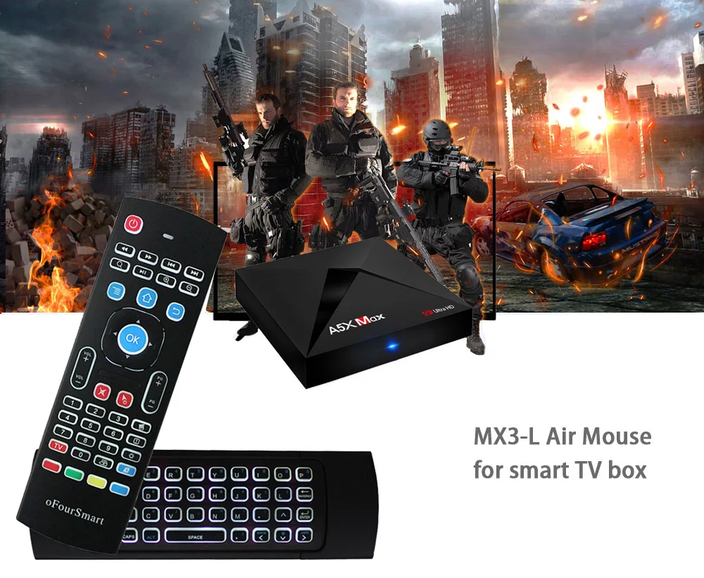 MX3-L Беспроводная Клавиатура Fly Air mouse с подсветкой 2,4G пульт дистанционного управления с подсветкой для Android tv Box проектор IR Learning Fly mouse