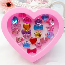 1 коробка Необычные регулируемые Драгоценные Кольца принцесса сувениры дети девочки подарки фигурка игрушка