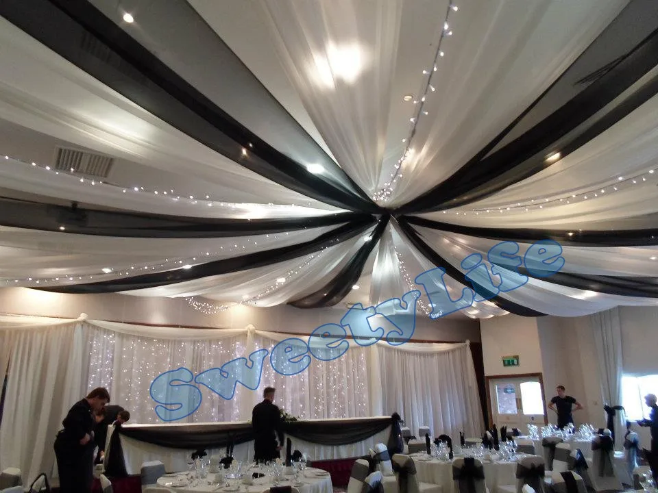 Special package Wedding ceiling backdrop drapes package 12ft /6pcs 