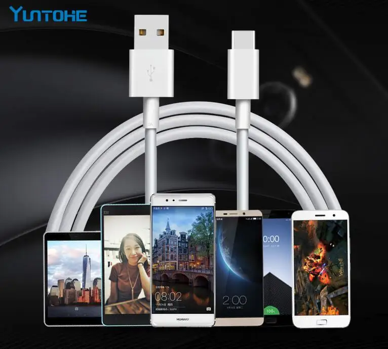 2 м 6 футов type-C usb кабель для зарядки huawei mate 9 10 P9 P10 Plus P20 Pro Nova 3e 3i Honor 8 9 V8 V9 V10 кабель для передачи данных черный белый