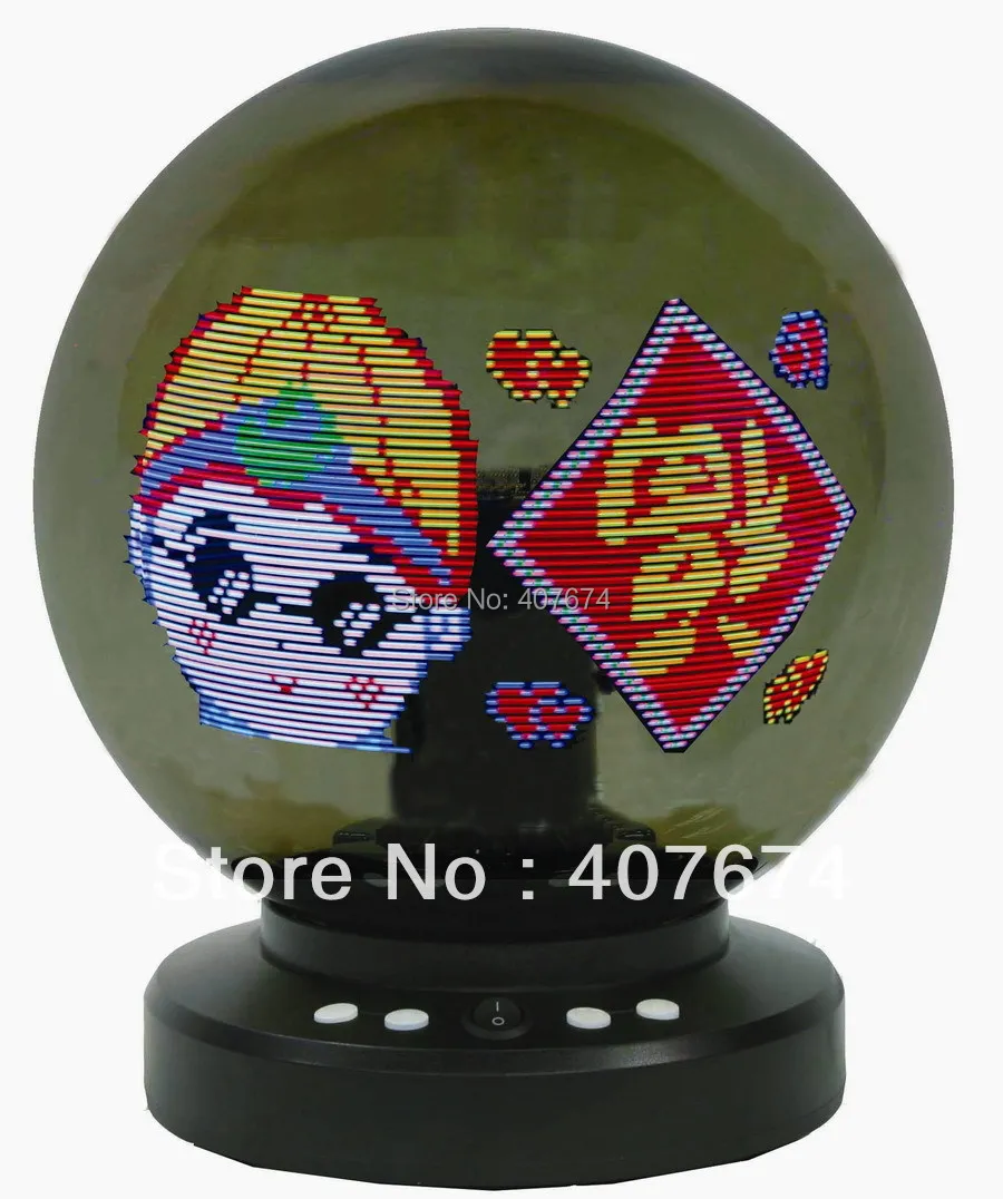 

Freeshipping Company Logo Show System,300MM 48 Pixels speed LED Miraball light with USB Port for Disco Shop advertising