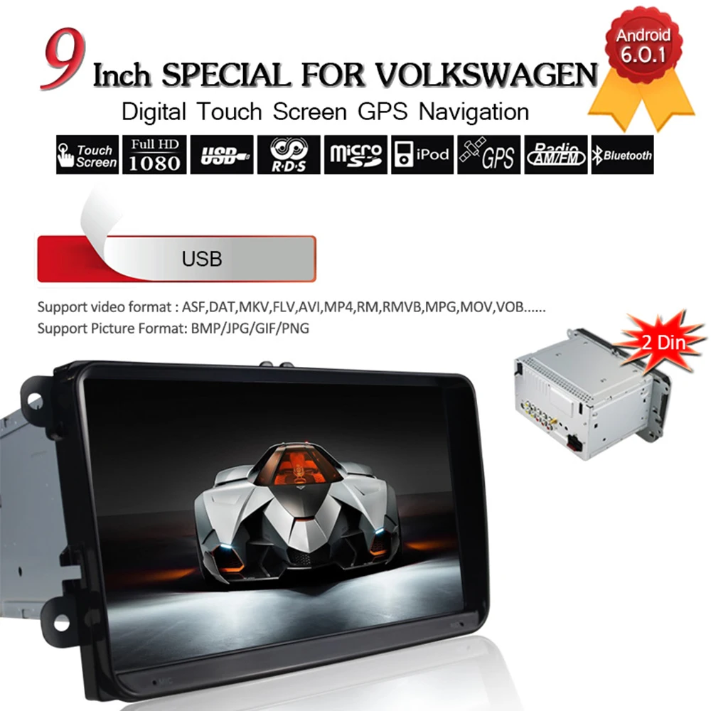 Perfect 9" Car GPS Navigation Car Radio Audio Android 8.1 For VW Skoda Seat Scirocco T6 Transporter EOS Bora Amark Passat B6 B7 CC Golf 1