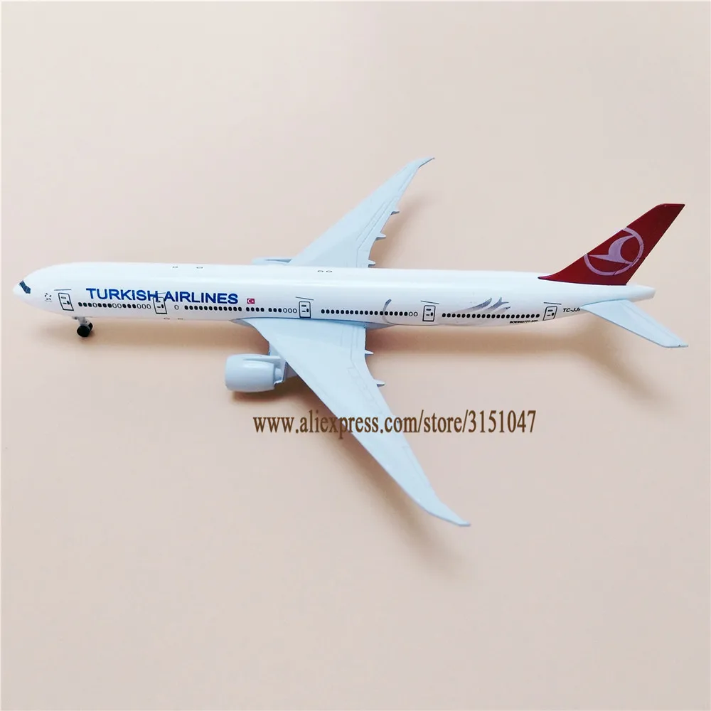 19 см металлическая модель воздушного самолета Turkish Airlines B777 300ER Boeing 777 Airways самолет w