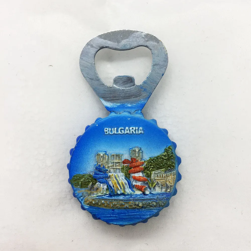 

BABELEMI Resin 3D Bulgaria Tourism Souvenir Wine Bottle Opener Refrigerator Magnets Decorative Fridge Magnet Home Decor