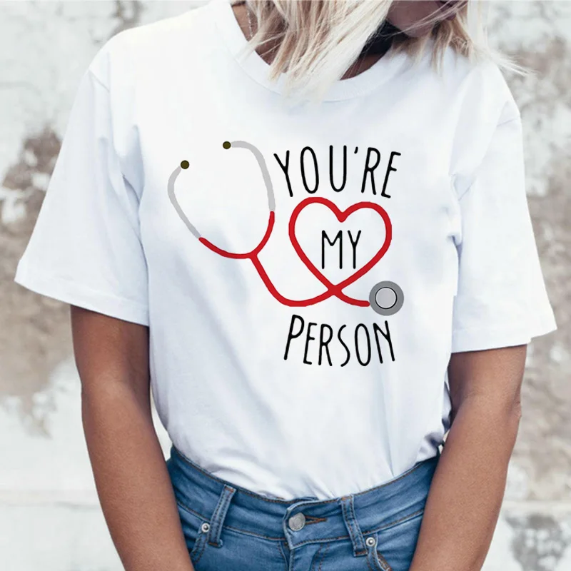 GREYS Anatomy You're My Person новая футболка женская футболка корейский стиль harajuku Женская ulzzang Эстетическая футболка рубашка