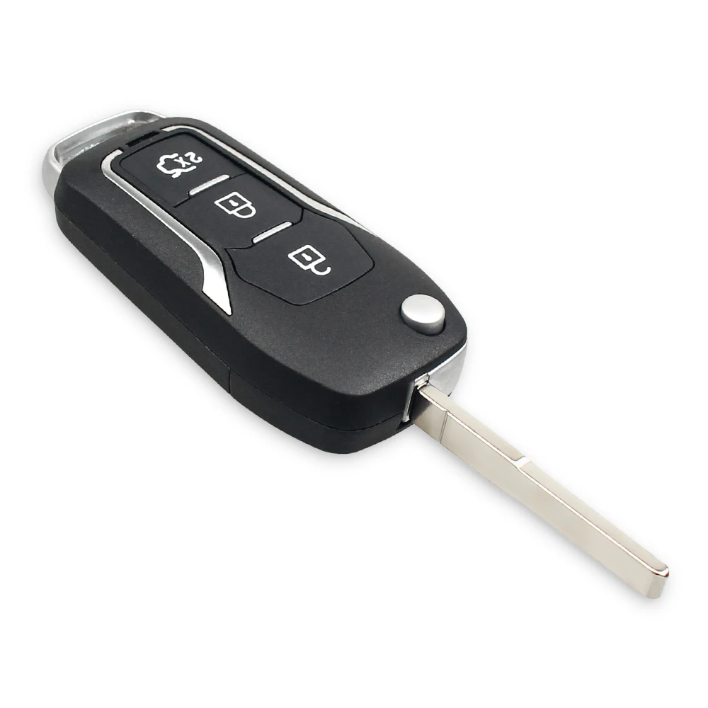 KEYYOU 3 кнопки модифицированный Filp корпус автомобильного ключа дистанционного управления для Ford Mondeo Focus Fiesta C Max S Max Galaxy Fob чехол без ключа