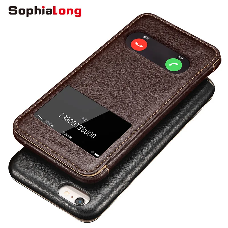 

Phone Cases for iPhone 6 S 7 8 Case Genuine Leather Shell for iPhone 6 6S Plus Cover for iPhone X Phone Bags 6S Case Adsorption