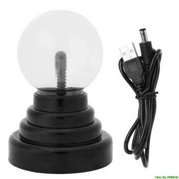 

New Glass Plasma Ball Hot Magic USB Sphere Lightning Lamp Light Party Black Base
