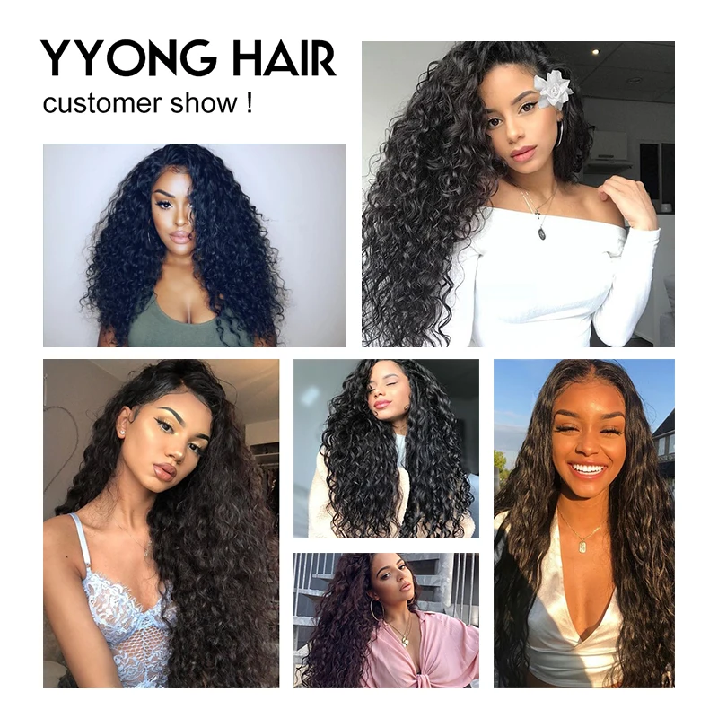 YYong Hair Brazilian Hair Weave Bundles With Closure Water Wave 3 Bundles With Closure 100% Human Hair Bundles With Lace Closure YYong Hair Brazilian Hair Weave Bundles With Closure Water Wave 3 Bundles With Closure 100% Human Hair Bundles With Lace Closure