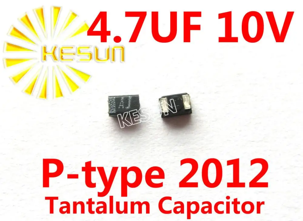 100% Оригинал 4 7 мкФ 10V P Тип 0805 2012 SMD Танталовый конденсатор разъем TEESVP1A475M8R x100шт