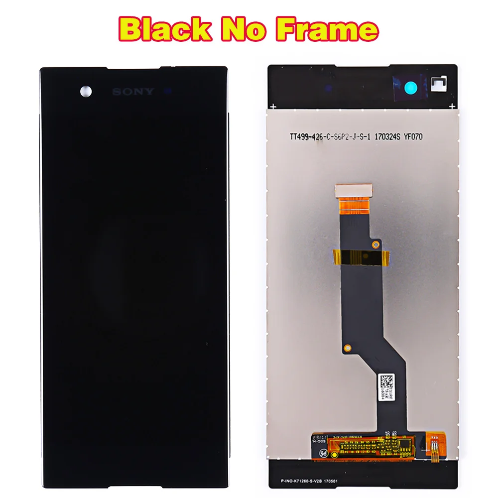 SONY Xperia XA1 G3116 G3121 G3123 G3125 G3112 5,0 дюймовый ЖК-дисплей дигитайзер сборка сенсорный экран Рамка с бесплатными инструментами - Цвет: Black without Frame