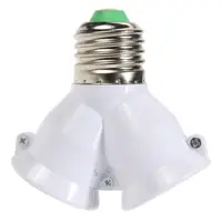 Высокое качество свет база стенд штекеры патрона лампы прочный белый 6,7x6,3 см E27 К 2x E27 адаптер новая горячая распродажа
