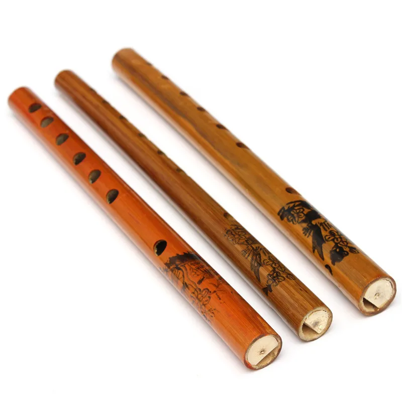 Traditional 6 Hole Flute Student Musical Instrument Wood Color