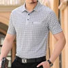 Thoshine Brand Men Summer Polo Shirts 95% Viscose Business Style Male Plaid Dot Polo shirt Smart Causal Camisa Turn-Down Collar ► Photo 1/6