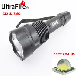 U-F C12 CREE xm-l U3 1300lm холодный белый свет 5-режим SMO светодиодный фонарик (1x18650)